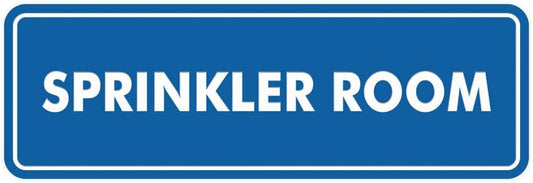 Signs ByLITA Standard Sprinkler Room Sign (Blue) - Small