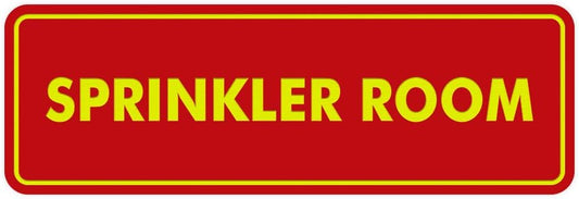Signs ByLITA Standard Sprinkler Room Sign (Red/Yellow) - Medium