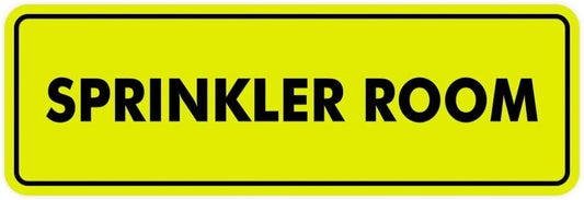 Signs ByLITA Standard Sprinkler Room Sign (Yellow/Black) - Large