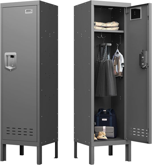 Metal Cabinet Home Office Storage,Lockers,Lockable Employees Metal Locker with Door,54" Height Steel Locker,Lockable Steel Locker for Gym,School,Home,Office,Garage,Assembly Required