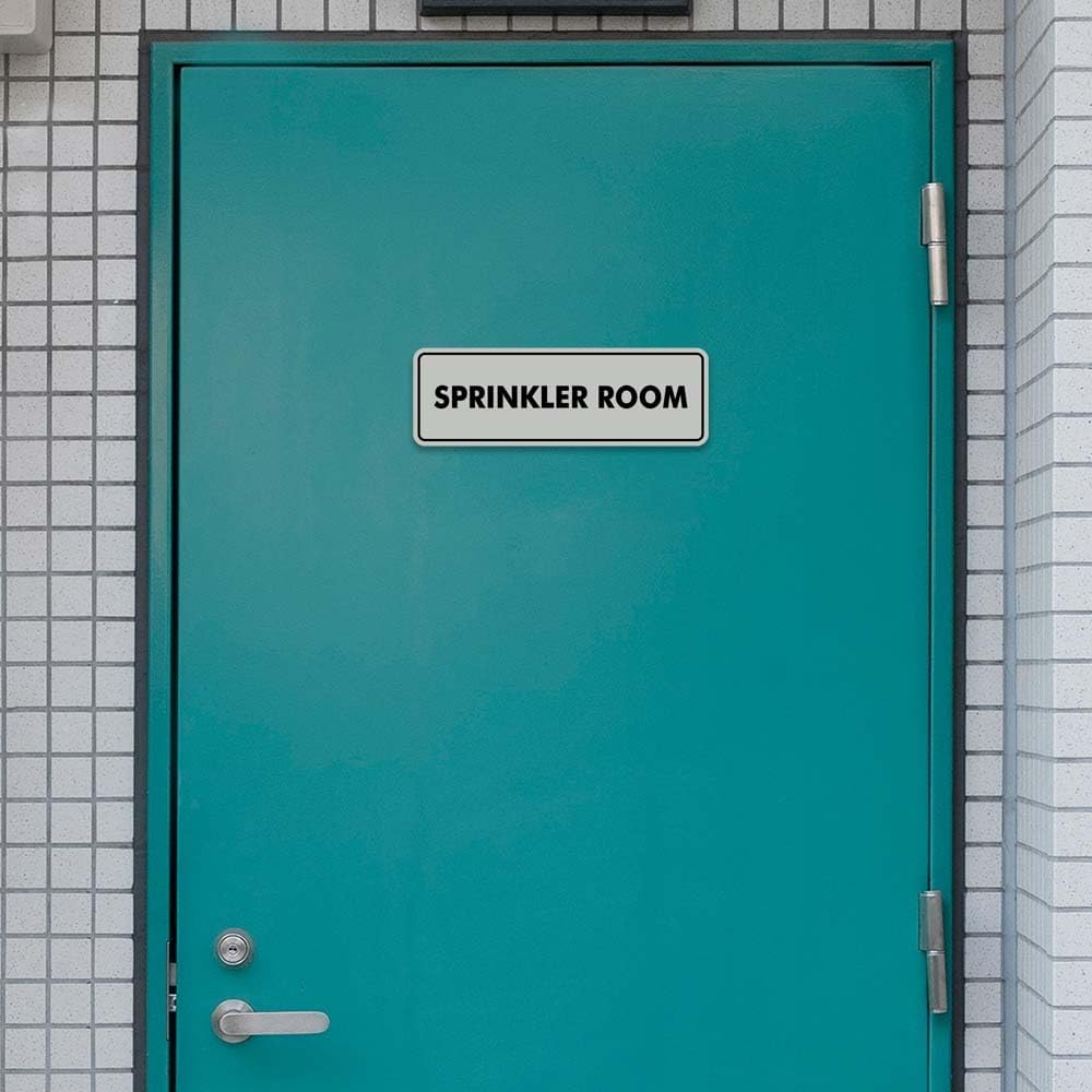 Signs ByLITA Standard Sprinkler Room Sign (Lt Gray) - Medium