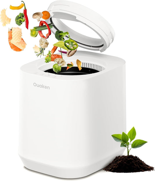Electric Composter for Kitchen, 4L Smart Countertop Compost Bin, Odorless | Low Noise | Auto-Cleaning | Turn Food Waste into Fertilizer Within 3 Hrs