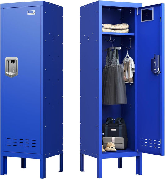 Metal Cabinet Home Office Storage,Lockers,Lockable Employees Metal Locker with Door,54" Height Steel Locker,Lockable Steel Locker for Gym,School,Home,Office,Garage,Assembly Required
