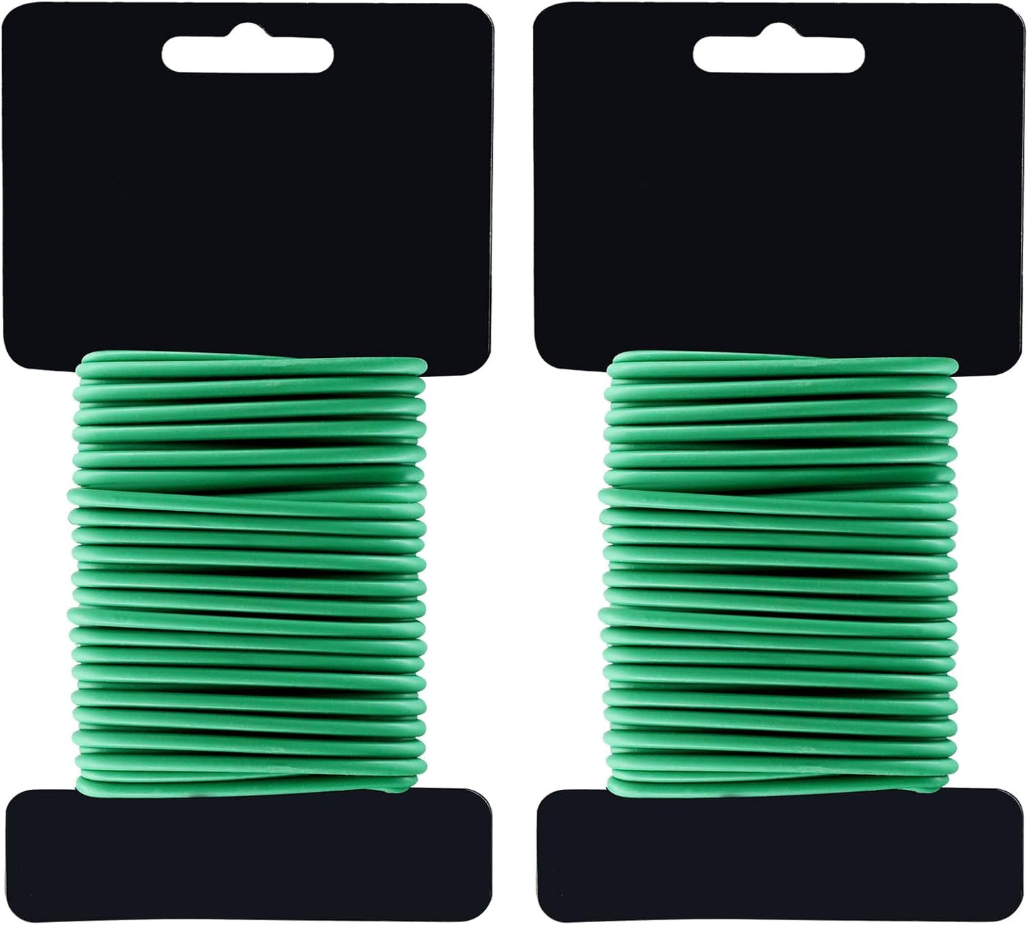 (2 Reel) Soft Plant Ties, Garden Ties TPR Flexible Durable Heavy Duty Twist Wire for Twine Tomatos Branches Vines and Tying Up Cable Wires (Green)(φ3.5mm，26feet)