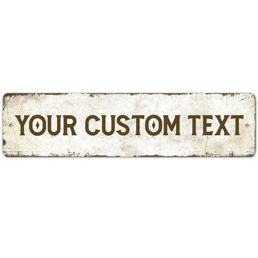 Rustic Custom Sign, Personalized Metal Signs, Gift for Him Men Dad, Man Cave, Indoor and Outdoor Use 3x12 Inches, ACM, Fade Resistant, Made in USA by Sigo Signs