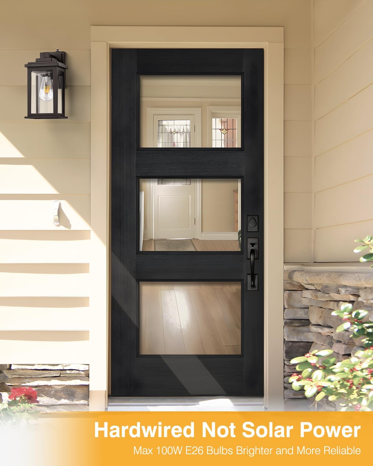 VIANIS Bronze Outdoor Wall Lights, Dusk to Dawn Led Outdoor Light, Aluminum Exterior Lighting Fixtures, Waterproof Porch Lights Outdoor for House, Doorway, Garage,Hardwired, Non-Solar