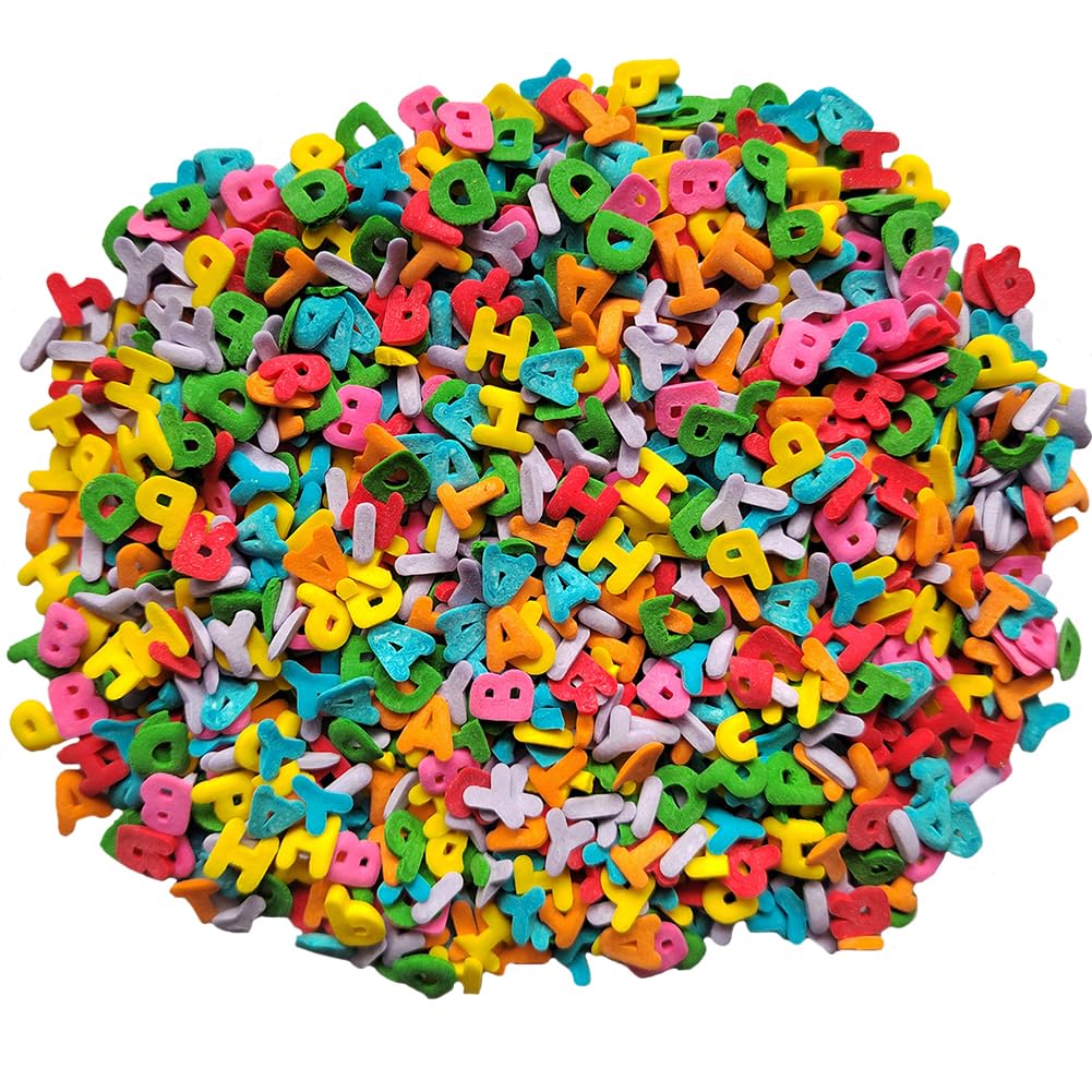 Homankit Happy Birthday Letters for Decorating Happy Birthday Alphabet Sprinkles Ice Cream Sprinkle Sugar Candy Baking Cake Cupcake Toppers Cookie Donut Dessert Decoration 2.47 Ounces (Only Contain Happy Birthday Letters )
