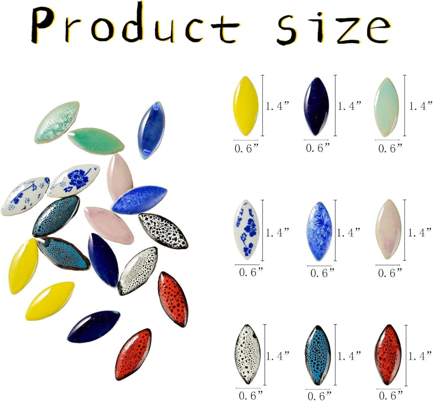 70 Pcs Petal Ceramics Mosaic Tiles for Crafts, Stained Ceramics Supplies, Flower Leaves Mosaic Ceramics Mosaic Pieces Kit for DIY Crafts Plates Picture Frames Home Decorations - Purple Red