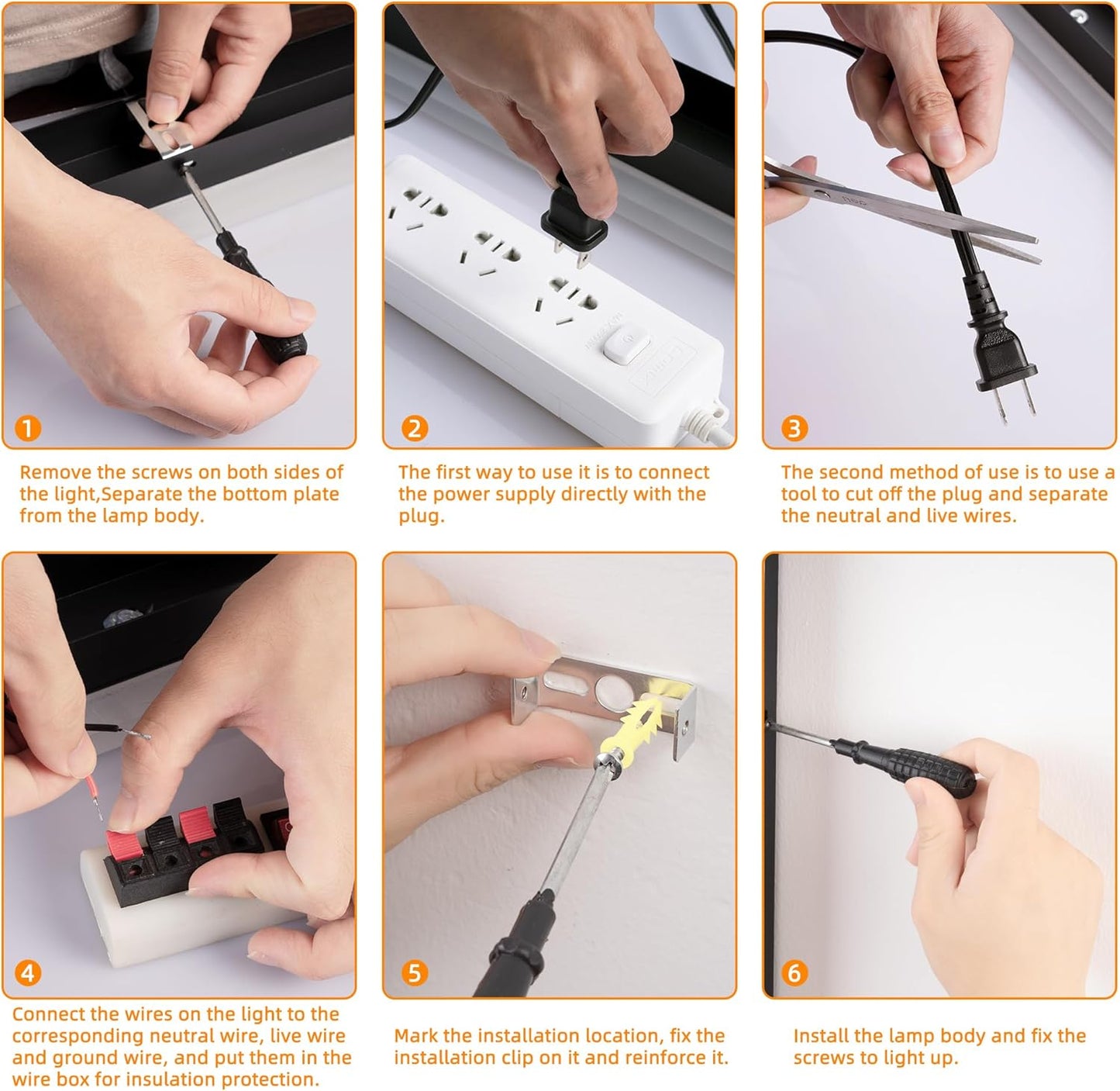 Modern Outdoor Wall Lights, 2 Pack Long Wall Sconce, Lighting Fixtures Long Wall Light 24w Waterproof Ip65 Black Exterior Sconce Led Linear Light for Garage, Patio (2pack-white, 60inch)