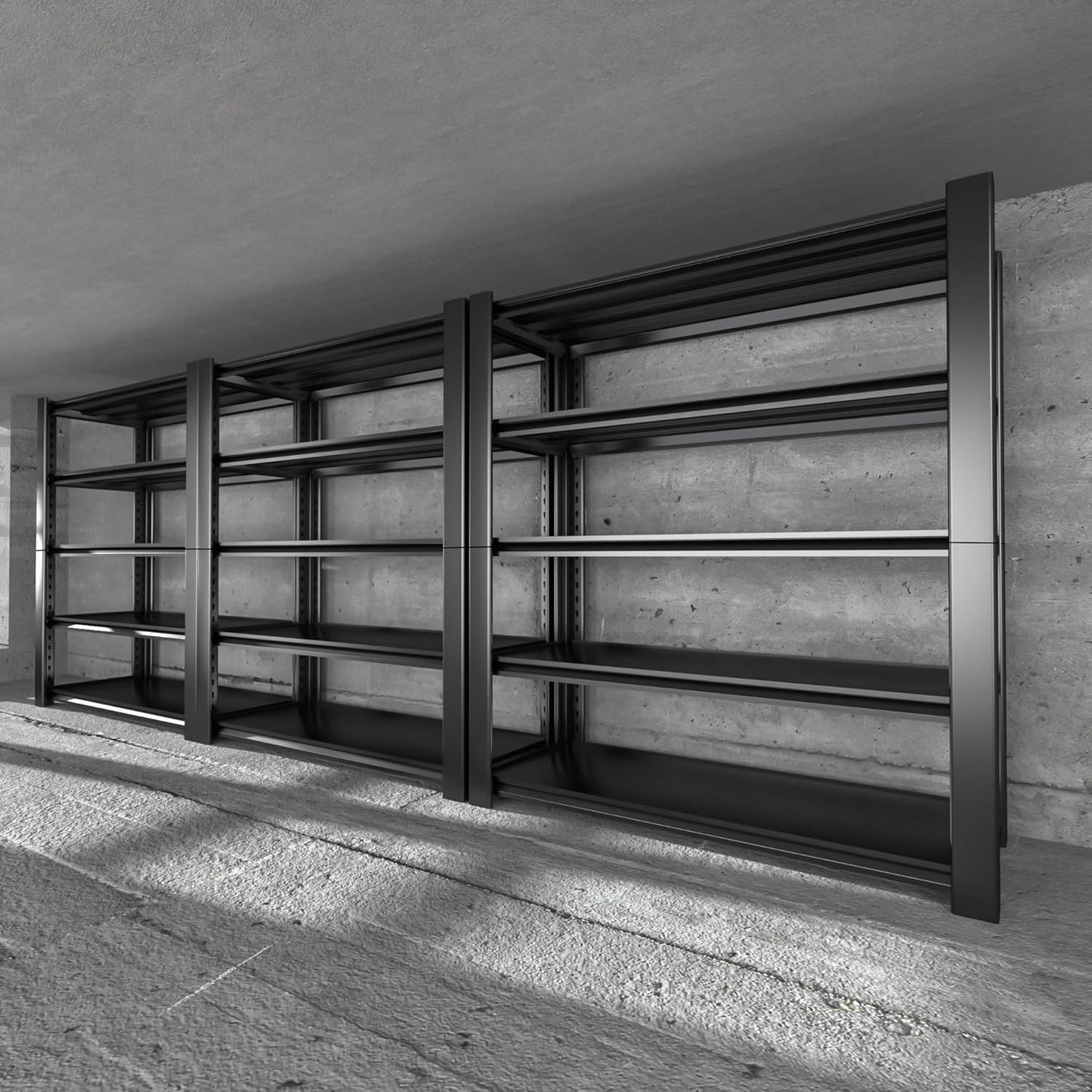 5-Tier Heavy Duty Garage Shelving Unit, 3000 LBS Capacity Metal Storage Rack 76" H x 60" W x 24" D, Adjustable Steel Shelves for Garage, Warehouse, Basement, Pantry, Workshop.3 Pack