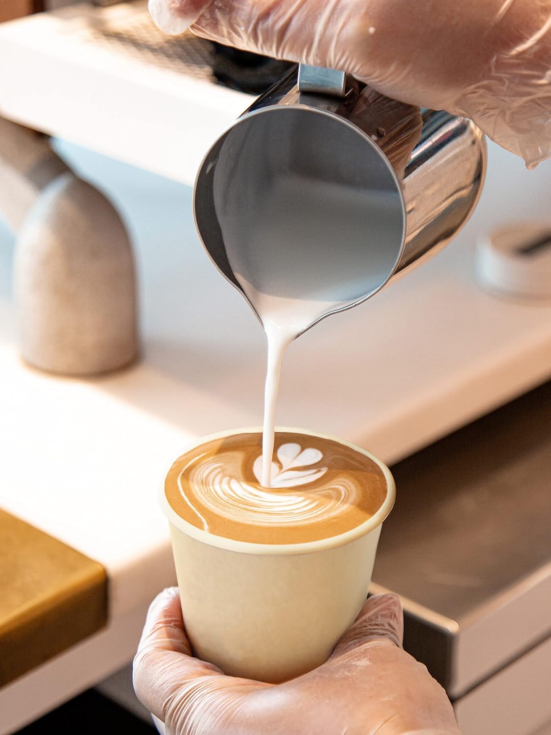 100% Compostable Disposable Coffee Cups [16oz 320 Pack] Paper Cups Made from Bamboo, Eco-Friendly, Biodegradable Premium Party Cups, Natural Unbleached by Earth's Natural Alternative