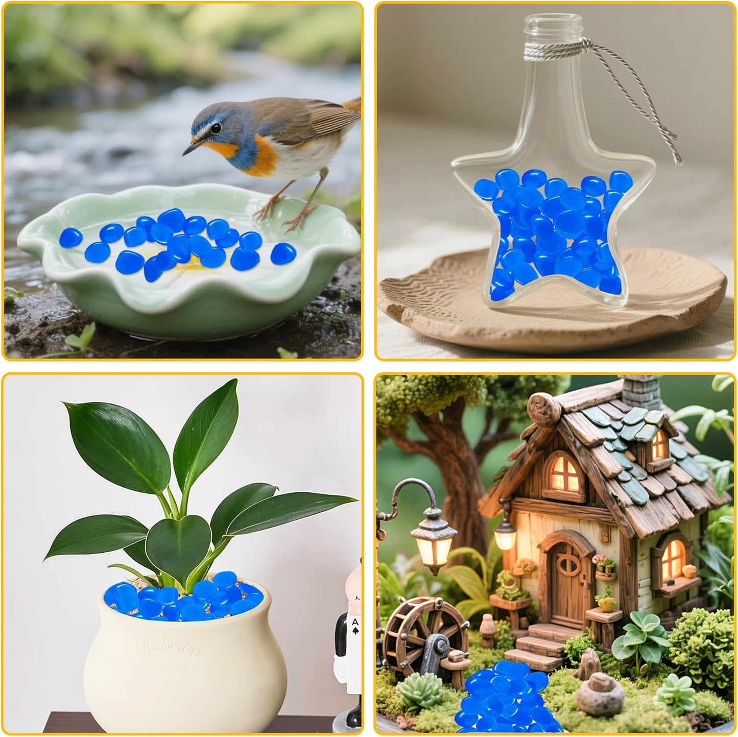 Glow in The Dark Fish Tank Rocks,Blue Glowing Rocks Stones Resin Glow in Dark Pebbles for Outdoor Garden, Fish Tank, Aquarium, Landscaping,Driveway Decoration,11 oz