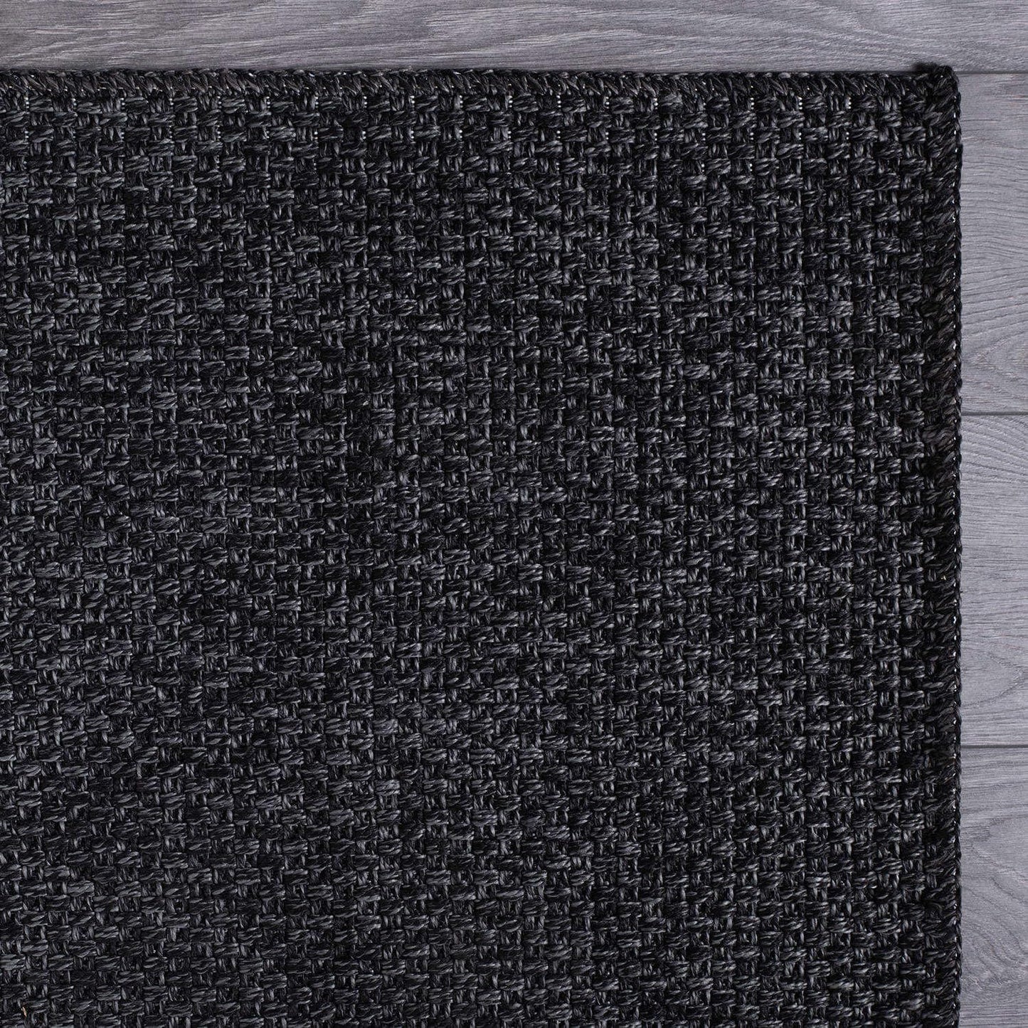 Easy Jute Door Mat 2x3 Indoor Outdoor Natural Rugs Solid Fiber Rug Woven Area Rug Boho Easy Clean Inside Carpet for Living Room Bedroom Dining Room Hallway or Outdoor Patio Porch (2 X 3 Dark Grey)